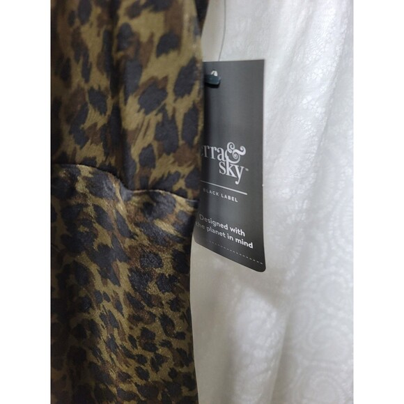 Terra & Sky Animal Print Midi Dress Size OX - Picture 3 of 5